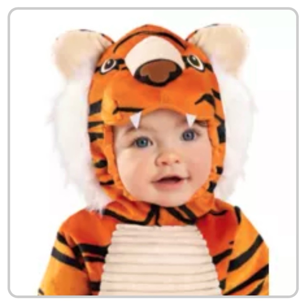 Spirit Halloween Baby Tiger Two Pc Costume
Snap Legs Upper Back Size 0-6 Months - Picture 6 of 14